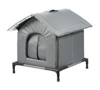 Outdoor Cat House Elevated, Safe & Comfortable, 33x33x33cm/12.99x12.99x12.99 Inches, Stray Pet Shelter, Insulated Kitten House, Weather-Resistant Design, For Backyard Garden