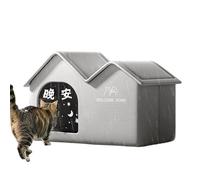 Outdoor Cat House | Foldable Enclosed Kitten Shelter - Warm Dog Sleeping Bed,for Cat Owners Pet Parents Rescuers Barn Community Suburban Backyard Porch Garden Park Front Door Balcony
