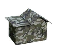 Outdoor Cat House for Winter - Stray Cat Shelter, Warm Rainproof Cats Hideaway with Removable Lining for Stray Cats Dogs Bunny Kitten | Waterproof Enclosed Weatherproof Pet House for Garden Patio