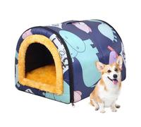 Outdoor Cat House for Winter - Waterproof Fabric Med 18x13in | Waterproof Dog House | with Removable and Washable Design, Kitten Condo, Protect Pets from Rain and Cold, Warm Pet Cave for Winter