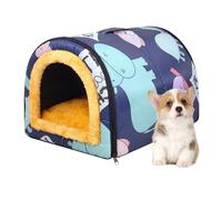 Outdoor Cat House for Winter - Waterproof Fabric Med 18x13in | Waterproof Dog House | with Removable and Washable Design, Kitten Condo, Protect Pets from Rain and Cold, Warm Pet Cave for Winter