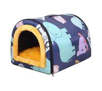 Outdoor Cat House for Winter - Waterproof Med Fabric 18x13in | Waterproof Dog House | With a Removable and Washable Design Kitten Condo Protect Pets from Rain and Weather