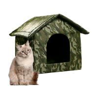 Outdoor Cat House for Winter Waterproof Wind-Proof All-Inclusive Design | Puppy Shelter Outdoor All-Inclusive Design for Kittens Puppies Small Animals Feral Stray Outdoor Feline Community Cats She S