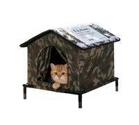 Outdoor Cat House - Insulated, Rainproof Outdoor Cat Shelter With A Movable Mat, Windproof Winter Pet Shelter, Warm Elevated Winter House | Weatherproof Haven For Apartment Travel Backpacking