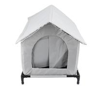 Outdoor Cat House Insulated Shelter, Water Resistant Winter Cat Tent with Chew Resistant Fabric, All Seasons Enclosed Cat Shelter for Stray and Outdoor Cats (Gray)