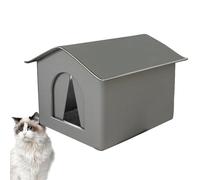 Outdoor Cat House,Insulated Stray Cats Shelter,Weatherproof Pet House,Outdoor All-Season Safe Kitten Cave,Comfortable Warm Cat Shelter for Rain,Snow,and Cold