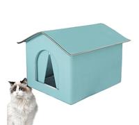 Outdoor Cat House,Insulated Stray Cats Shelter,Weatherproof Pet House,Outdoor All-Season Safe Kitten Cave,Comfortable Warm Cat Shelter for Rain,Snow,and Cold