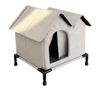 Outdoor Cat House - Insulated Winter Shelter, Foldable Feline Cabin, Sturdy Elevated Base Structure, Waterproof Animal Nest | Weatherproof Haven For Backyard Patio Lawn Garden Porch Area Zone Spot