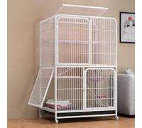 Outdoor Cat House on Wheels, 4-Tier Walk-In Cage for Cats, Ferrets, Chinchillas & Rabbits, Removable Tray, Large Size