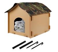 Outdoor Cat House, Outdoor Cat House - Outside the Cat House, Warm Cat Protection, Shelter for Stray Cats, Foldable Outdoor Cat House with Sleeping Mat and