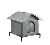 Outdoor Cat House, Outdoor Cat Shelte Waterproof for Cats Kitty Pet House House Bed Elevated Feet Stray Cat Shelter for Barn Porch Outside Cats Tent (grey, M: 36 * 36 * 36 CM 6kg cat)