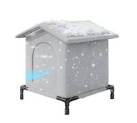 Outdoor Cat House - Oxford Cloth Sponge Insulated 40 x 38 x 45 cm | Waterproof Windproof Cave, Weatherproof Cat Shelter | Patio, Balcony, Winter, Play, Sleeping Refuge for Outdoor Cats