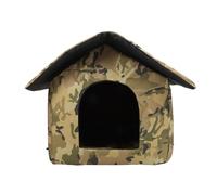 Outdoor Cat House, Portable Warm Keeping Outdoor Feral Cat Dog Shelter for Porch (L)