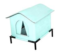 Outdoor Cat House Waterproof Cat Shelter Warm Tent Insulated Comfortable Pet House Elevated Design Suitable for Pets J, L
