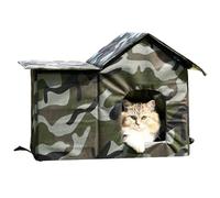 Outdoor Cat House Weatherproof | Pet Hideaway with Removable Lining | Cat House for Outside,for Dog Bunny Kitten Animal Patio Backyard Porch Balcony Garages Indoor Home