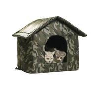 Outdoor Cat House Weatherproof Removable Roofs, Outdoor Feral Cat House for Multiple Cats Smooth Zipper Easy Assembly, Feral Cat Shelter for Outside Cats(33cm)