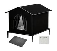 Outdoor Cat House Weatherproof - Warm Insulated Tent - Cat House for Outside with Elevated Base,for Kittens Chickens Bunnies Animals Winter Outside Patio Balcony