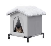 Outdoor Cat House Weatherproof | Waterproof Windproof Cave | Compact Stray Cat House,for Outdoor Winter Patio Balcony Play Sleeping Refuge Animals