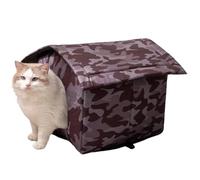 Outdoor Cat House - Wind-proof Pet House Kitty Time | Short Garden Breathable Cat Refugee Apartment, Balcony Patio Camping Portable the Back