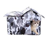 Outdoor Cat House Windproof with Door Flaps