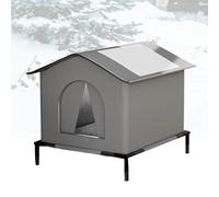 Outdoor Cat House with Elevated Feet, Portable Insulated Outdoor Cat Shelter, for Multiple Cats, Insulated Cat House Waterproof for Community, Stray, Feral Cats(42 * 42 * 42cm)