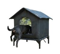 Outdoor Cat House - with Raised Base Waterproof - Cat Cave Bed for Indoor | for Garden Backyard Indoor Home Winter Summer Pets Dogs Bunnies Kittens Animals