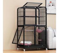 Outdoor Cat House with Removable Tray, 4-Tier Cage for Multiple Pets, Ideal for Indoor and Outdoor Use