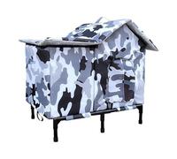 Outdoor Cat Houses, Warm Wind Resistant with Closed Interior, Raised Outdoor Wild Kitten Shelter, for Patio Backyard Jarin Park Residential Area Garage Barn Corner