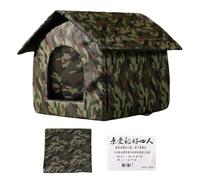 Outdoor Cat Kennel - Foldable Weather Resistant Shelter | Windproof Tent Bed For Cats And Stray Pets | Comfortable Outdoor Cave Condo For Sleeping On The Terrace, Le Ba