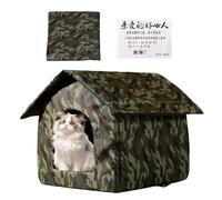 Outdoor Cat Kennel - Foldable Weather Resistant Shelter | Windproof Tent Bed For Cats And Stray Pets | Comfortable Outdoor Cave Condo For Sleeping On The Terrace, Le Ba