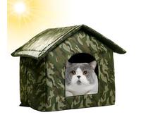 Outdoor Cat Kennel for Winter, Study Dog Bed, Weatherproof Pet Kennel for Indoor Outdoor Cats Foldable Shelter for Wild Cal
