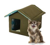 Outdoor Cat Kennels - Foldable Pet Shelter, Waterproof Cat Houses | Outdoor Cat Kennel with Removable Soft Mat, Heated Kennel with Insulation For Ch