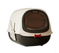 Outdoor Cat Litter Tray, Large Capacity Liter Box Removable and Washable, Anti Splashing Ltter Box for Big Cats Multiples Litter Scoop(Black)