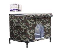 Outdoor Cat Shelter - Elevated Waterproof Nest, Insulated Tent, Transparent Window | Multi-Functional Cat Dog Kitten Bunny House For Winter Patio Balcony Outdoor Weatherproof Retreat