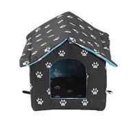 Outdoor Cat Shelter, House for Stray Cats | Removable and washable cover, soft and relaxing sofa for pets with reinforced sides for