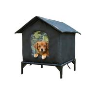 Outdoor Cat Shelter - Insulated Pet Cabin, Removable Bedding Feature, Sturdy Animal House | Effortless Mobility Comfortable Housing For Cats, Kittens, Bunnies, Backyard, Porch, Yard, Indoor Use