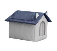 Outdoor Cat Shelter - Large Hut for the Cold Season, Warm Cave Made of High-Quality Polyester, Windproof Insulated Construction with Soft Interior | Safe House for Stray Puppy