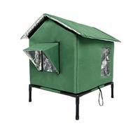 Outdoor Cat Shelter Portable Cat House Foldable Pet Kennel Insulated Outdoor Shelter With Elevated Base For Feral And, color to 1, style to 1