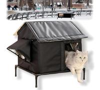 Outdoor Cat Shelter,Specially Designed for Stray Cats and Wildcats Waterproof,Keep Warm,Stable Bracket,Large Capacity to Accommodate 3 Cats(18.1x21.3x21.7in)