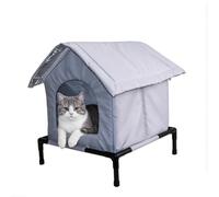 Outdoor Cat Shelter Windproof Sloping Roof Weatherproof | Outdoor Cat Cave for Garden Patio Backyard Camping Cold Weather Sleeping Pet Kitten