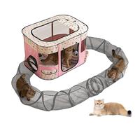Outdoor Cat Tent | Pet Tunnel Small Animals Enclosures - Easy Setup Spacious Bored Cat Outside Play Toy for Patio Lawn Yard Garden