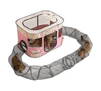 Outdoor Cat Tunnel - Portable Outdoor Small Animal House - Simple Assembly Spacious Outdoor Cat Play for Garden Patio Lawn | Easy Assembly Cat Fence with Tunn