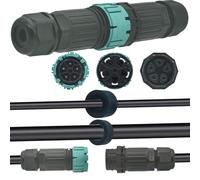 Outdoor Ccable Connector, CTRICALVER Waterproof Electrical Connector, Male/Female Socket IP68 External Inline Cable Connector, for 2 PIN/3 PIN/4 PIN/5 PIN Docking Cables