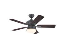 Westinghouse Lighting 7316240 105 cm Nevada Traditional Iron Indoor/Outdoor Ceiling Fan, Light Fixture with Opal Frosted Glass