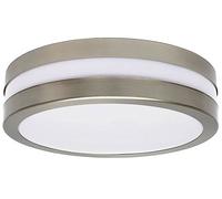 Outdoor ceiling lamp round silver white garden garage lighting socket 2xE27 IP44 Kanlux 8980