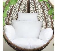 Outdoor Chair Cushion Replacement Cover Thick & for Rocking Chairs Swing Baskets Rattan Cushions White Cushion Cover for Patio Furniture