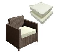 Outdoor Chair Cushions 10cm Thick Waterproof & Washable Softly Padded for Rattan Furniture Perfect for Patio & Dining Chairs Includes Ties for Secure Fit