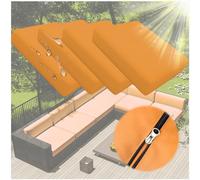 Outdoor Chair Cushions Set of 4, Thick 10cm Waterproof Covers with Zipper for Patio Furniture, No Cushion Included