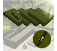 Outdoor Chair Cushions Set of 4, Thick 10cm Waterproof Covers with Zipper for Patio Furniture, No Cushion Included