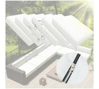 Outdoor Chair Cushions Set of 4, Thick 10cm Waterproof Covers with Zipper for Patio Furniture, No Cushion Included